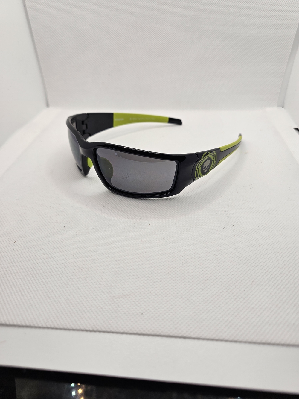 Men's Black and Lime Green Sport Sunglasses - Polarized Lens